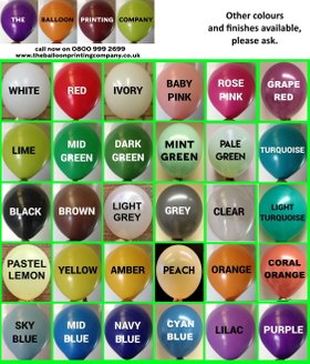 balloon colour chart
