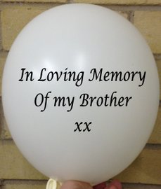Memorial Balloons In Loving Memory of Brother