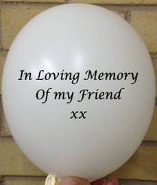 Memorial Balloons In Loving Memory of Friend